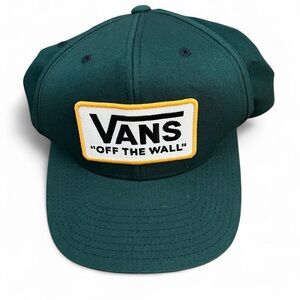 Vans “Off The Wall” Snapback Hat Green Adjustable Cap